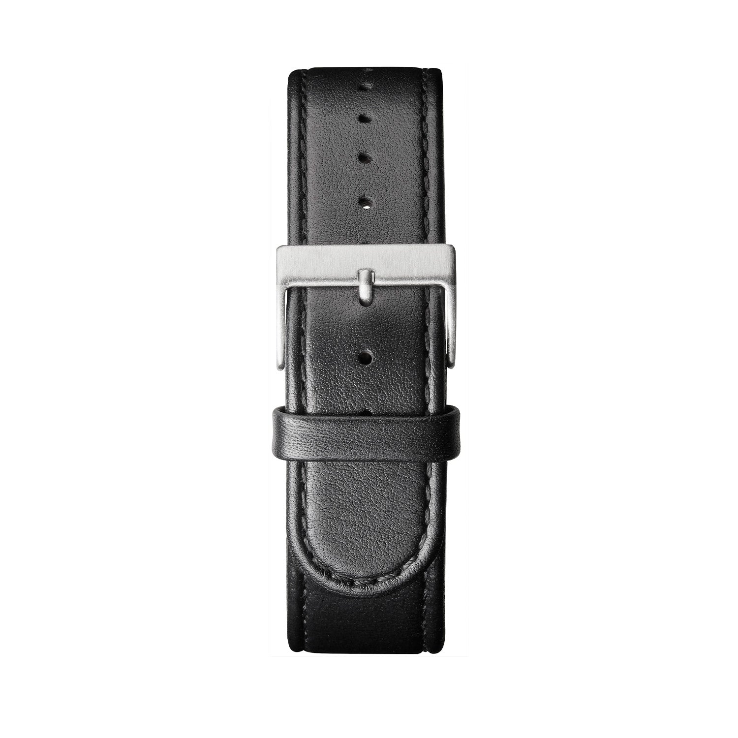 Lederarmband-Schwarz mit naht, 20 mm